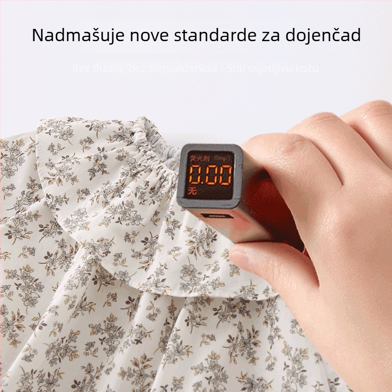 Dvodijelni romper set za bebe djevojčice – proljeće i jesen, korejski stil s cvjetnim princes dizajnom