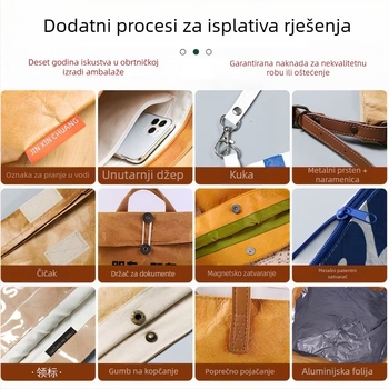 Dupont papirnata kovertna torba, prilagođena, vodootporna, organizator za dokumente A4/A5 i tablete