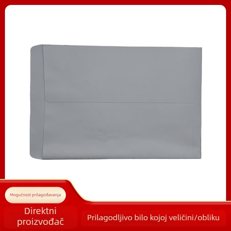 Dokument torbe od bisernog papira, u stilu kuverte, s prilagođenim toplinskim otiskom prema dostavljenom grafičkom dizajnu