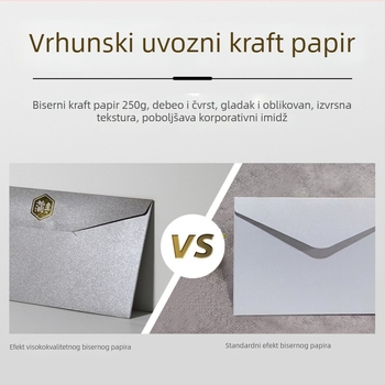 Koverti kinesko-zapadnog stila s otiskom logotipa, folijskim zlatotiskom, pozivnice, A4 poklon kartice, ugovorni koverti, posebne fakture