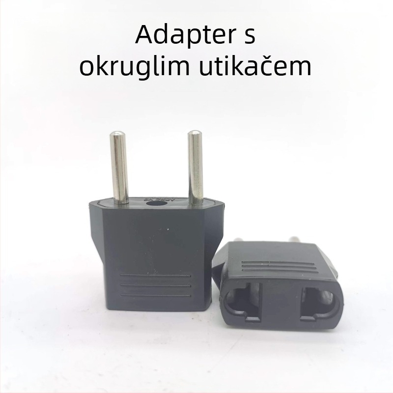 Višefunkcionalni adapter utičnica EU–US–DE, pretvara plastičnu utičnicu u kružni njemačkog standarda