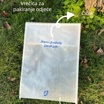 Prozirna tkanina torba za dokumente s Velcro zatvaranjem, za pohranu odjeće i dječje odjeće, prilagođeni logotip