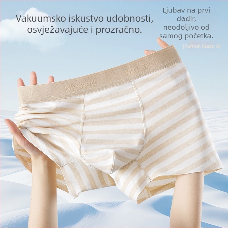 Muške bokserice, prozračne, antibakterijske, velike veličine, sa svilenim umetkom, brzo se suše, pamukova smjesa