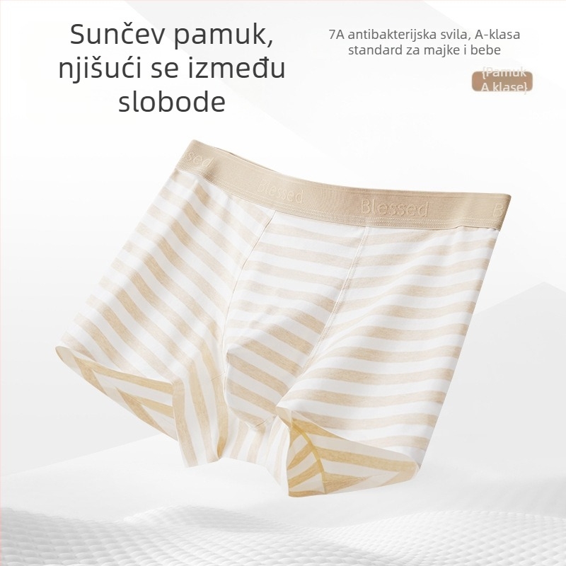 Muške bokserice, prozračne, antibakterijske, velike veličine, sa svilenim umetkom, brzo se suše, pamukova smjesa