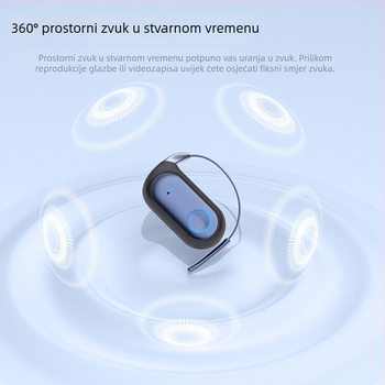 Bluetooth slušalice s AI prijevodom i prijevodom uživo, bežične sportske slušalice s kopčom za uho, dugo trajanje baterije