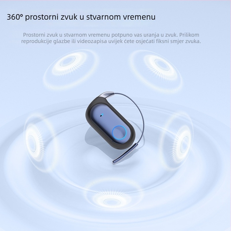 Bluetooth slušalice s AI prijevodom i prijevodom uživo, bežične sportske slušalice s kopčom za uho, dugo trajanje baterije