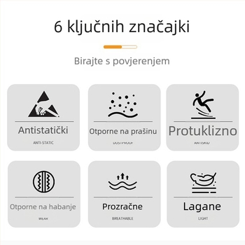 Antistatične PU papuče s debelim mekanim potplatom, protivklizne, prozračne, otporne na prašinu za elektroničku tvornicu, unisex