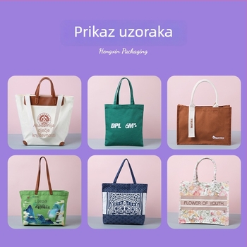 Torba za ramena od platna, prilagođena velika ekološka torba za kupovinu, vodootporna tote torba