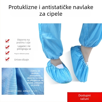 Antistatne navlake za cipele s protukliznom potplatom, perive više puta, za kućnu upotrebu, laboratorij, bolnicu i radionicu – unisex