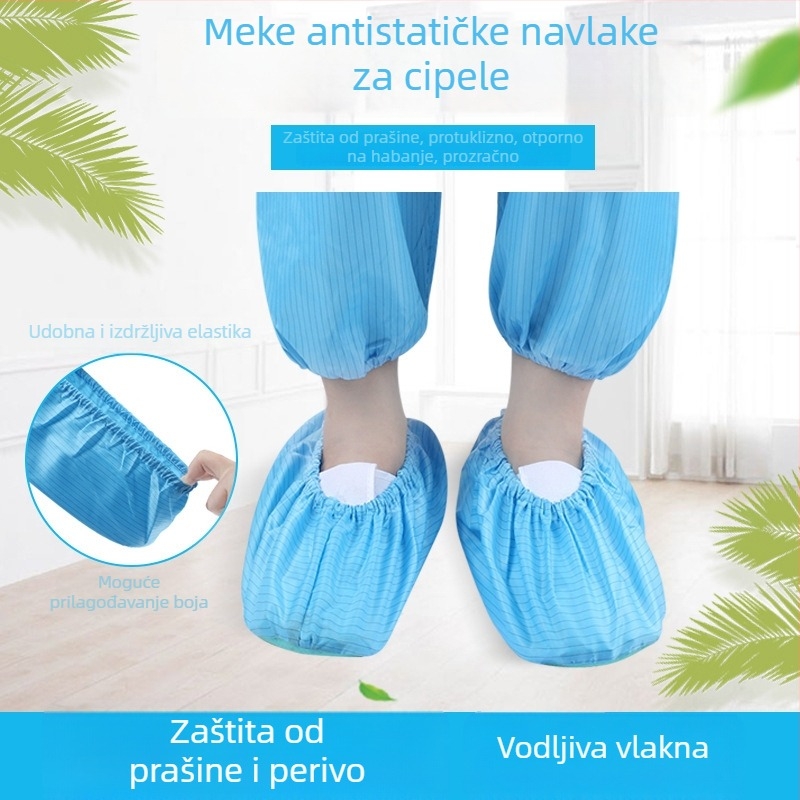 Antistatne navlake za cipele s protukliznom potplatom, perive više puta, za kućnu upotrebu, laboratorij, bolnicu i radionicu – unisex