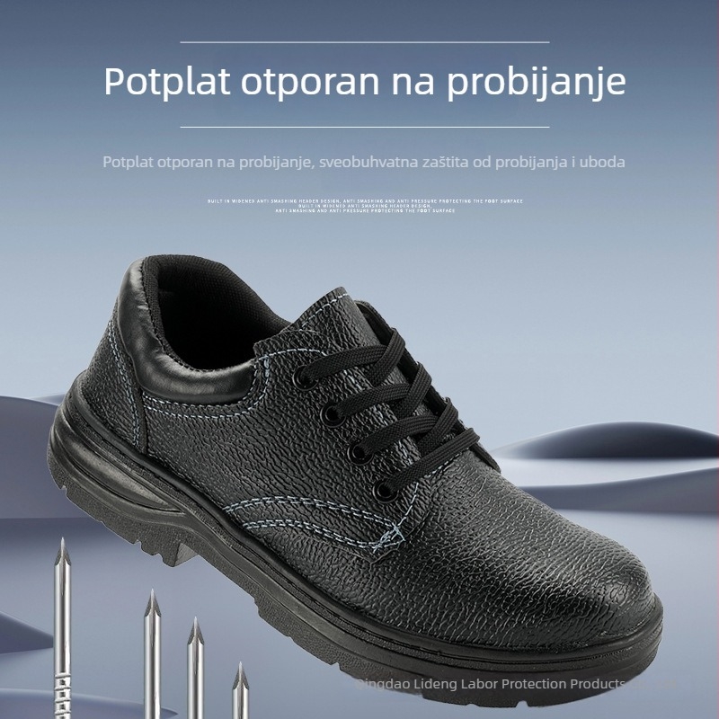 Muške cipele za sigurnost s čeličnim vrhom, visoke, otporne na udarce i perforaciju, protuklizne, anti-staticke