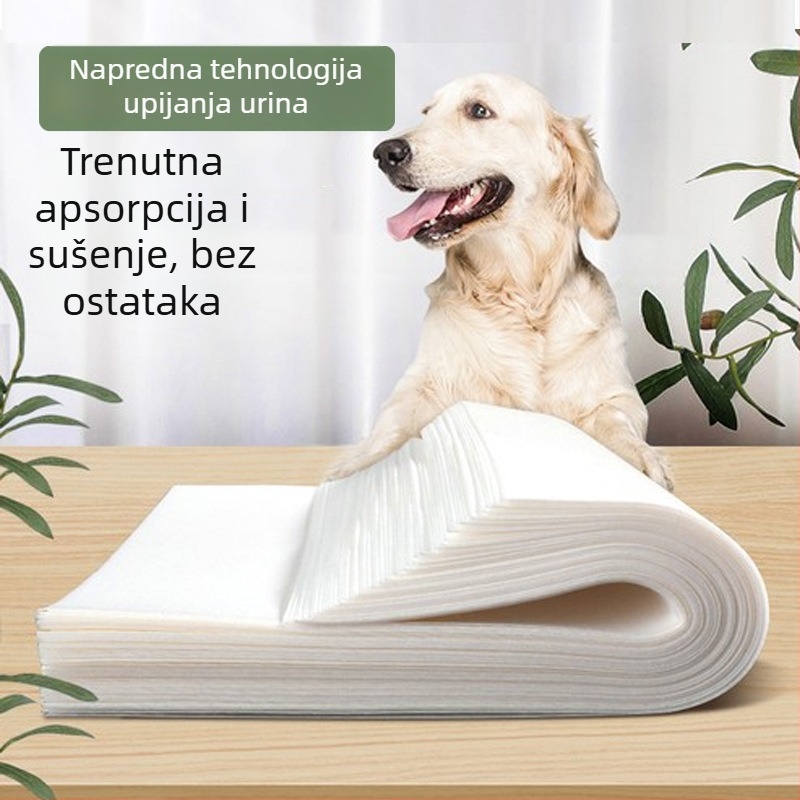 Papir za apsorpciju urina za pse i mačke, netkani materijal, brzo suši, 100 komada u pakiranju