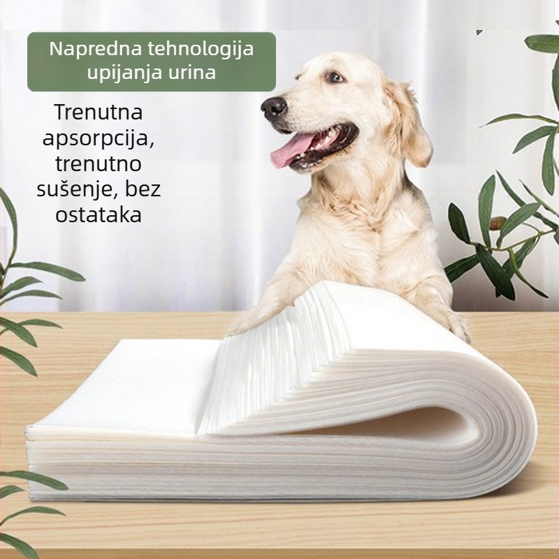 Papir za apsorpciju urina za pse i mačke, netkani materijal, brzo suši, 100 komada u pakiranju