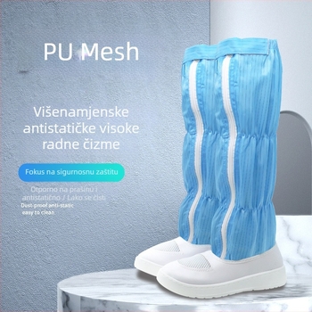 Antistatične visoke PU kožne Cipele – zaštitne radne cipele s zaštitom od udara i proboja, debeli potplat