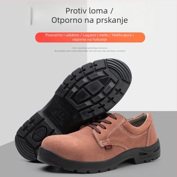 Shield King Muške radne cipele 7179 od suede kože, zaštita od udara, izolacija 6KV, otporne na ulje, otporne na habanje, prozračne