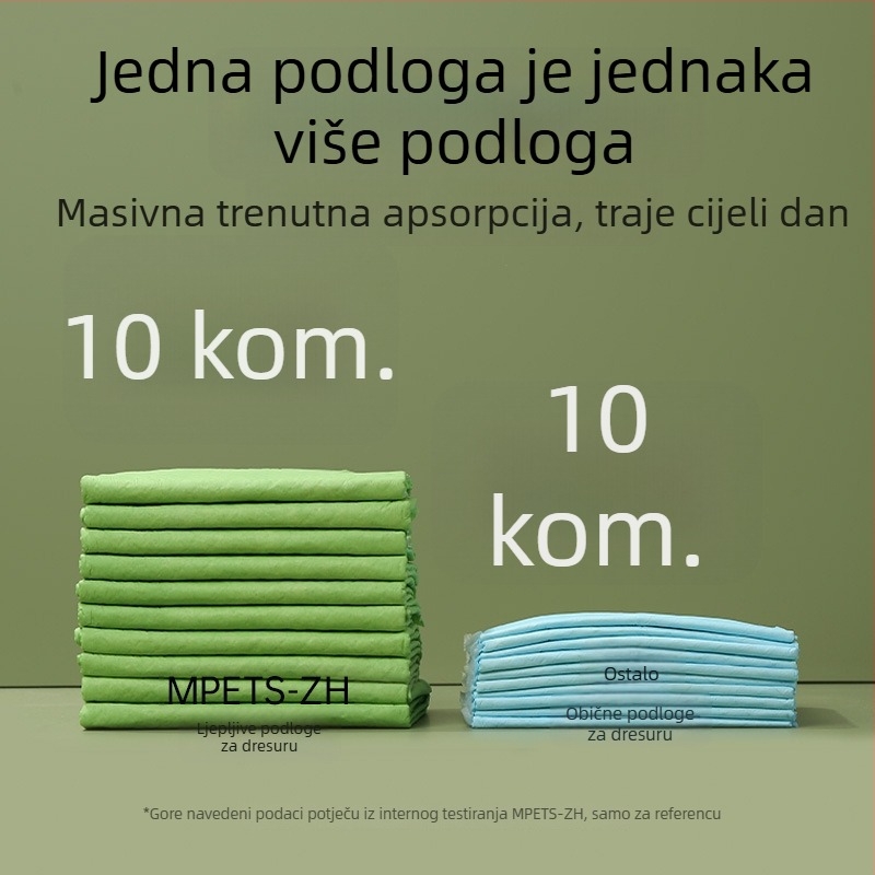 Podložak za mokraću psa s ljepilom stražnjim dijelom, debeli upijajući jastučić za štence, mačke i zečeve