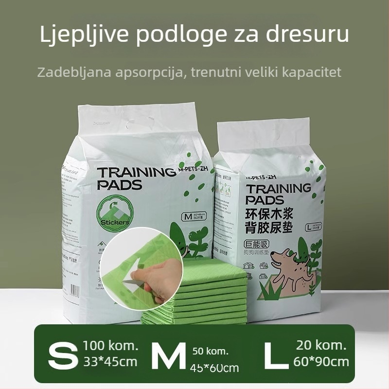 Podložak za mokraću psa s ljepilom stražnjim dijelom, debeli upijajući jastučić za štence, mačke i zečeve
