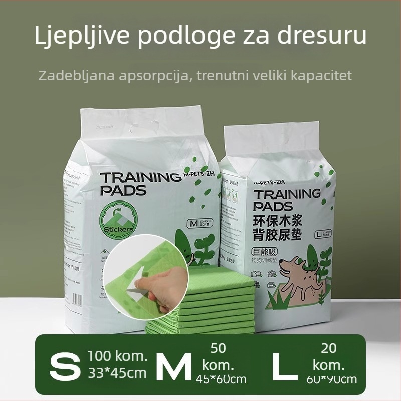 Podložak za mokraću psa s ljepilom stražnjim dijelom, debeli upijajući jastučić za štence, mačke i zečeve