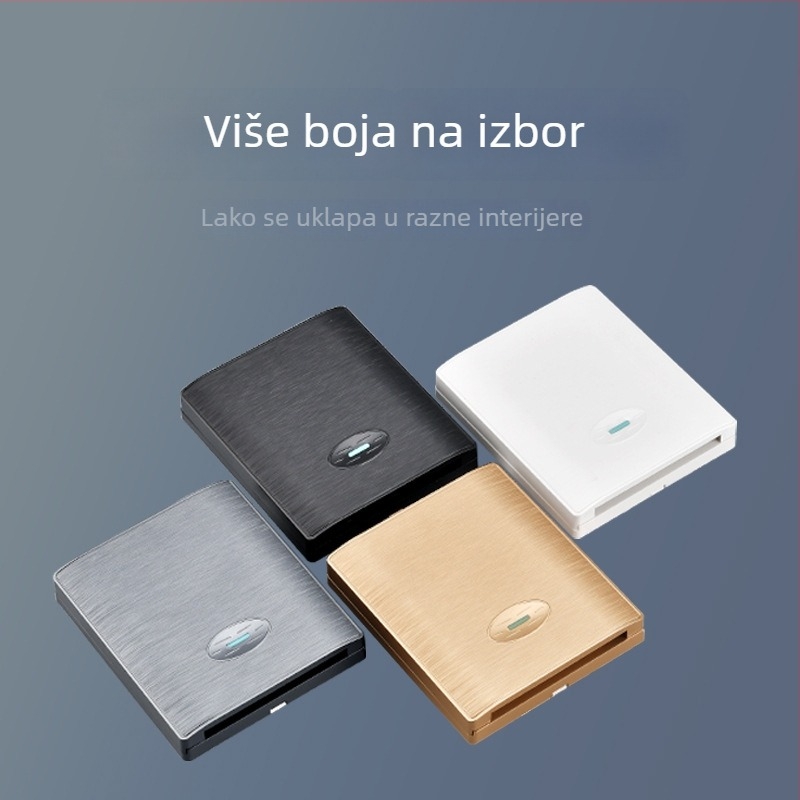 Zidni prekidač tipa 86 za grijanje kupaonice, klizni poklopac, kutija 86, četiri modula.