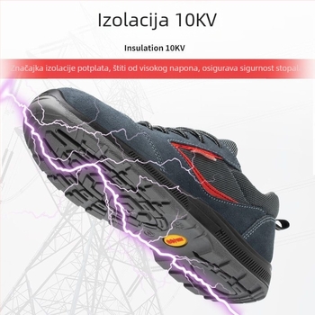 Izolirane 10kV cipele za električare za muškarce i žene, prozračne i lagane za proljeće i ljeto, s čvrstim otpor­nim potplatama, zaštitne radne cipele 10kV