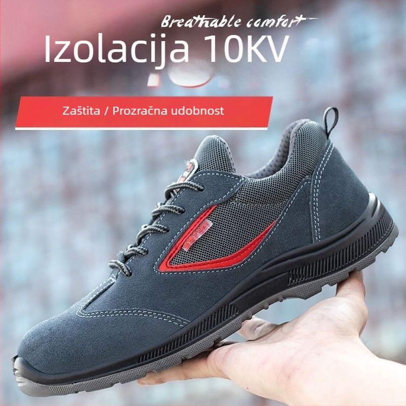 Izolirane 10kV cipele za električare za muškarce i žene, prozračne i lagane za proljeće i ljeto, s čvrstim otpor­nim potplatama, zaštitne radne cipele 10kV