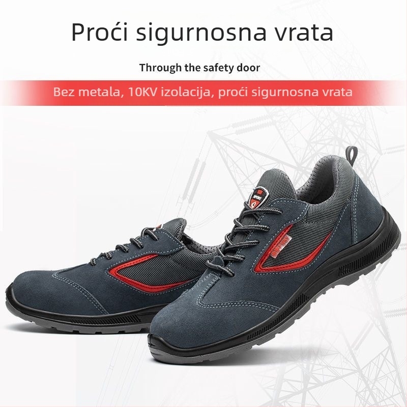 Izolirane 10kV cipele za električare za muškarce i žene, prozračne i lagane za proljeće i ljeto, s čvrstim otpor­nim potplatama, zaštitne radne cipele 10kV