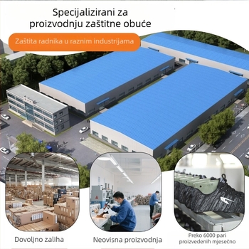 Sigurnosni radni cipele otporne na udarce i prodiranje, s čeličnom prstom, prozračni gornji dio, za sve godišnje doba
