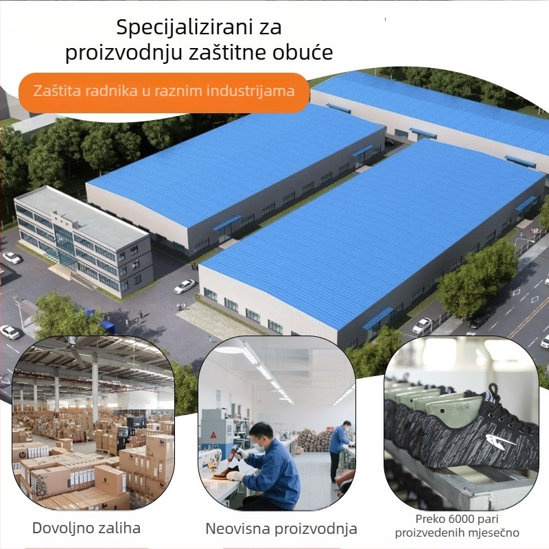 Sigurnosni radni cipele otporne na udarce i prodiranje, s čeličnom prstom, prozračni gornji dio, za sve godišnje doba