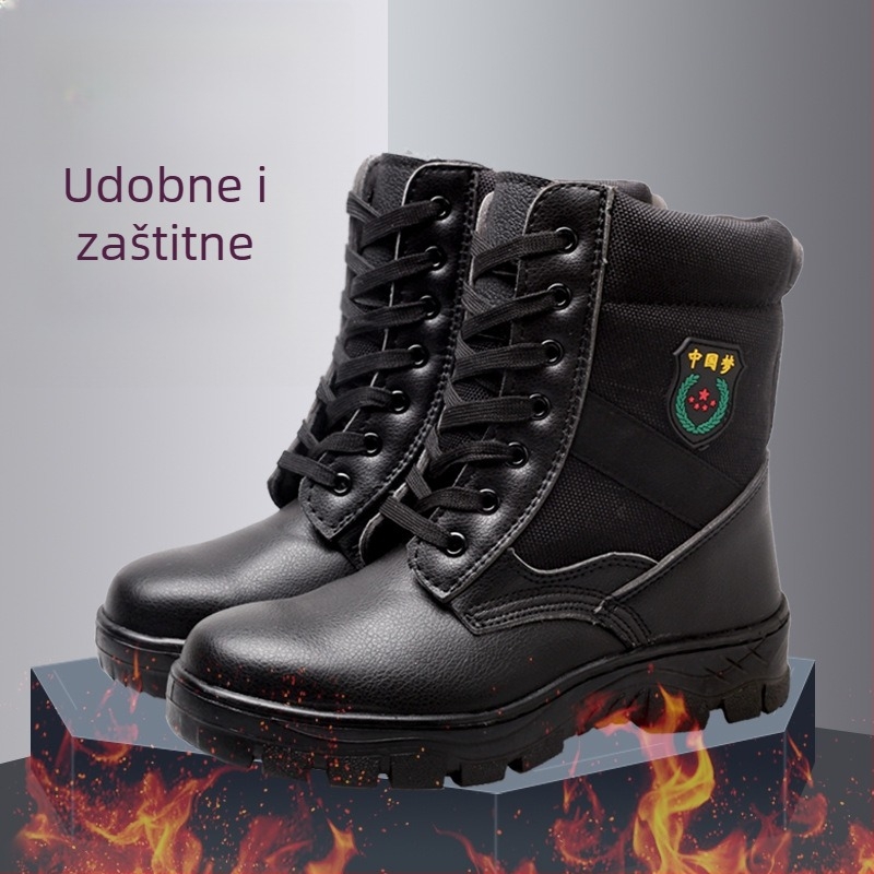 Zimske zaštitne radne čizme s čeličnom prstom, otporne na udarac i probijanje, visokog kroja s toplom izolacijom