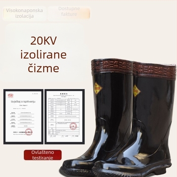 Električarska izolacijska obuća, visokonaponske gumene čizme, izolacijske rukavice i kišne čizme