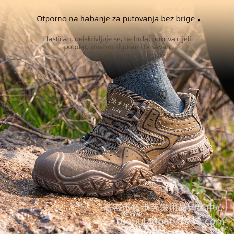 Unisex ljetne sigurnosne cipele s zaštitom od udara i probijanja, prozračne, otporne na klizanje, otporne na habanje, izolirane, lagane, s plastično-čeličnim vrhom