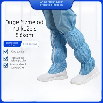 PU antistatične cipele za čistu sobu s mekanom podom, visoke čizme za rad u elektroničkim tvornicama, zaštita od prašine, unisex
