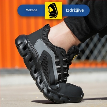 Muške radne cipele: lagane, prozračne, otporne na udarce i proboje, plastični vrh, sigurnosne cipele za gradilište, izolirane cipele za elektrikare