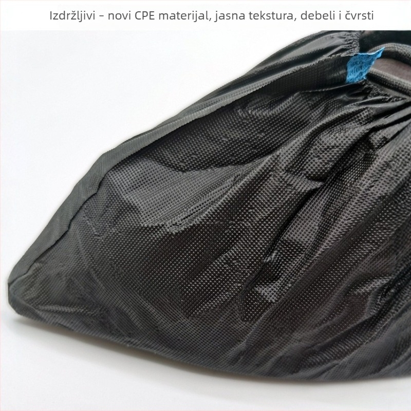 100 komada crnih jednokratnih navlaka za cipele od CPE, vodonepropusne, protuklizne, ojačane, za unutarnju upotrebu