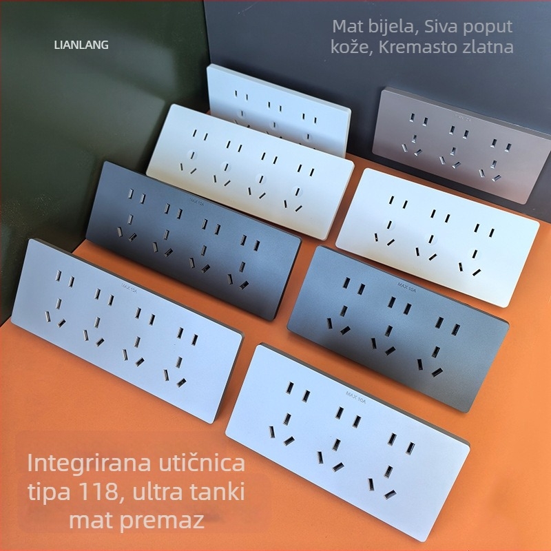 Tip 118: Integrirani zidni panel utičnica, četiri pozicije, 20 otvora, bez žica; kućni multi-otvorni panel s 9, 12 i 15 otvora