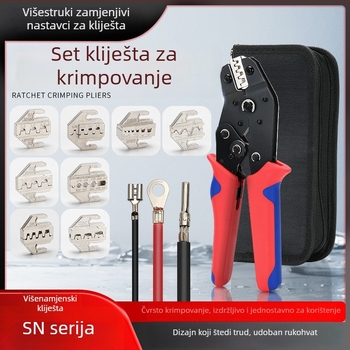 SN-58B Kliješta za crimpu izoliranih terminala s ratchet mehanizmom, višečeljustne