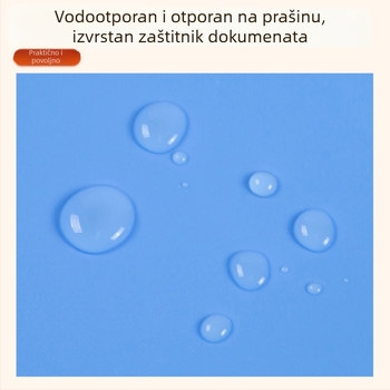 Debeli folder za uredske dokumente s plavim umetnutim stranicama za pohranu datoteka, pogodan za studentske ispite.