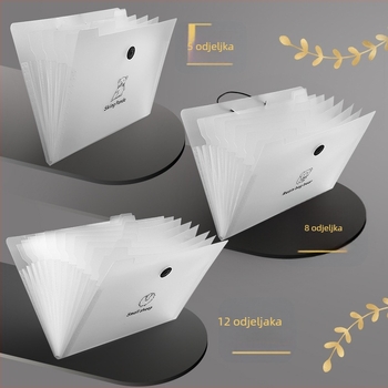 A4 organizator dokumenata s 5/8/12 pretinaca, PP materijal