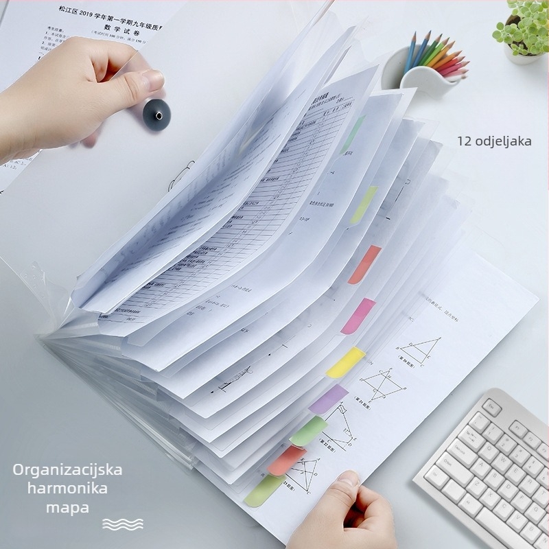A4 organizator dokumenata s 5/8/12 pretinaca, PP materijal