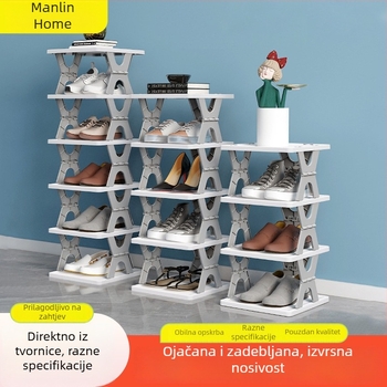 Stalak za cipele tip K, otporan na prašinu, sklopivi, za unutarnju uporabu, X-tip, bez ugradnje