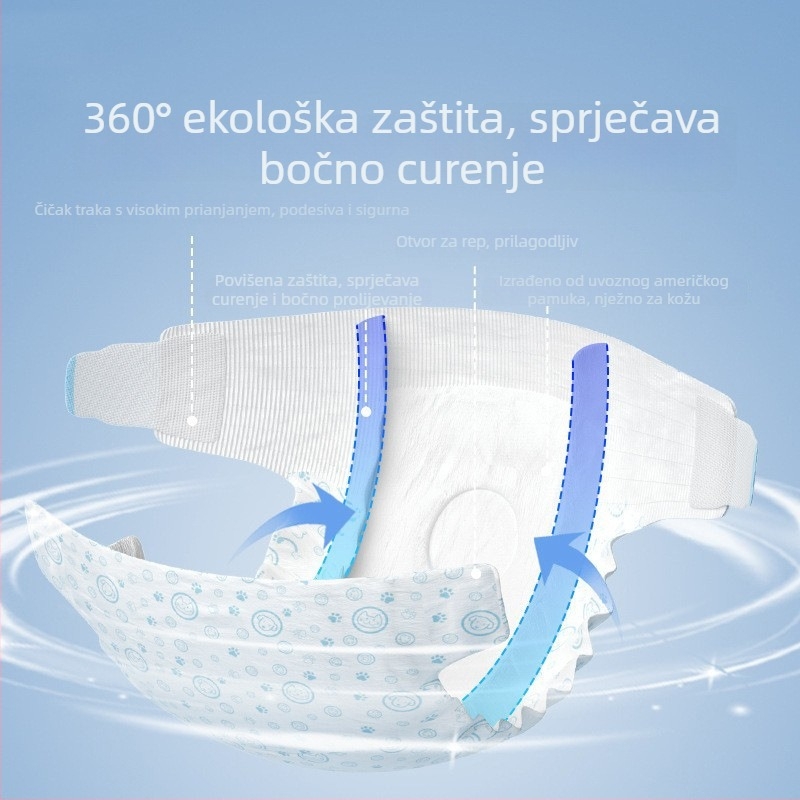 Peleni za pse za male pasmine, za mužjake i ženke, higijenske uloške