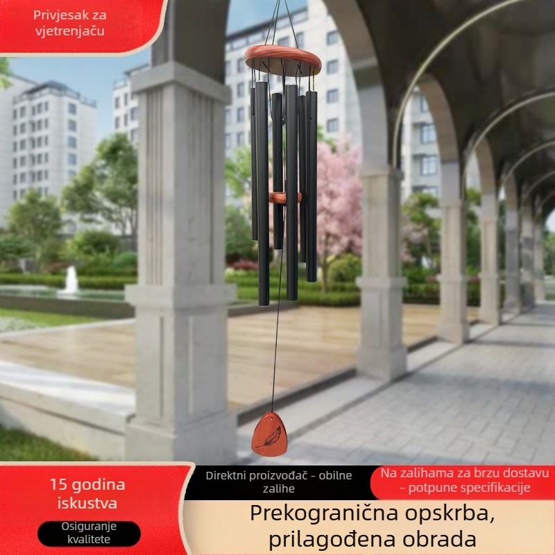 Spomen-zvonjci vjetra od metala s aluminijskim cijevima, kreativna vanjska viseća dekoracija
