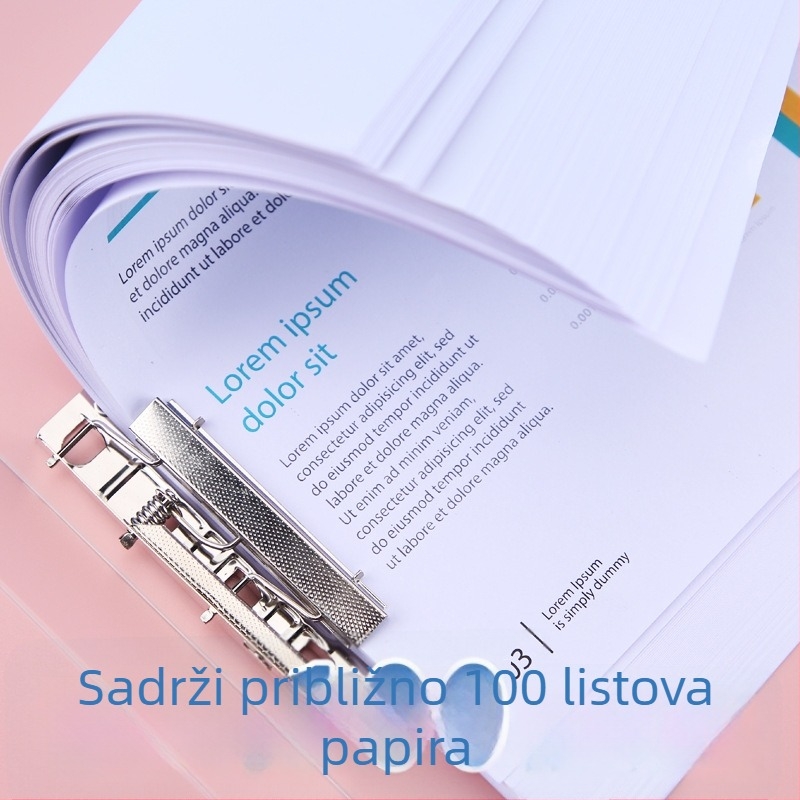 A4 dokumentni klips u Morandi boji s jednim i dvostrukim steznikom, za izvještaje, ugovore, sastanke i ispite – za učenike