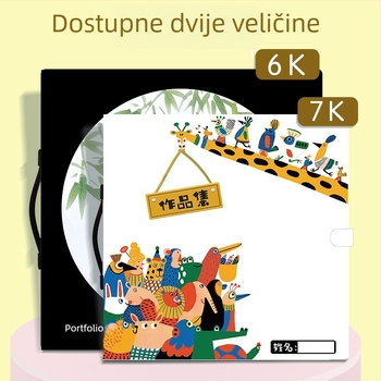 Kvadratni pretinac za kinesko slikarstvo – album kružnih papira, veličine 33×33 cm i 40×40 cm