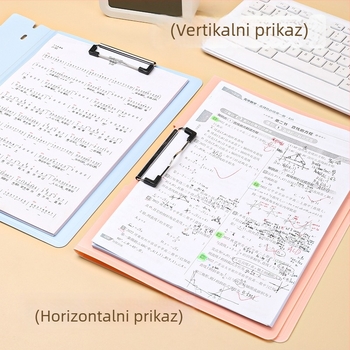 A4 fascikl s klipsom – studentski organizator dokumenata, ispita i računi