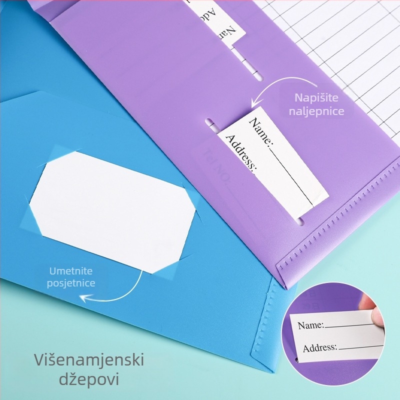 Sy 250111 Folder za dokumente s dvostrukom umetkom, format Letter, PP materijal, uredski organizator