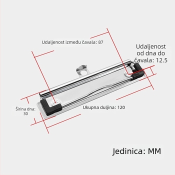 Metalni klip za dokumente A4/A5, 12 cm, uredska organizacija