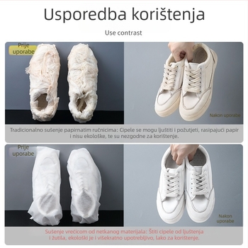 Bijeli pokrov za sušenje cipela, vrećica za pranje cipela, vrećica protiv požutila pri sušenju, netkani materijal, putno skladištenje, vrećica za prašinu za cipele