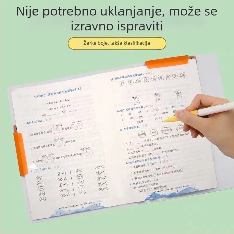 Fuyou A3 polurotirajuća mapa s bočnim klipom, PP plastika