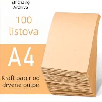 A4 Kraft papir za ispis i vezivanje, debeli papir za crtanje 120 g/m², prazan kupon datoteka, papir za umjetničku naslovnicu